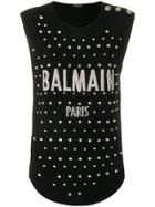 Balmain Embellished T-shirt - Black
