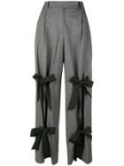 Simone Rocha Cropped Multi-bow Trousers - Grey