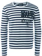 Comme Des Garçons Striped Longsleeved T-shirt, Men's, Size: Large, Blue, Cotton
