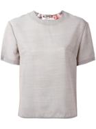 Julien David Floral Back T-shirt - Grey