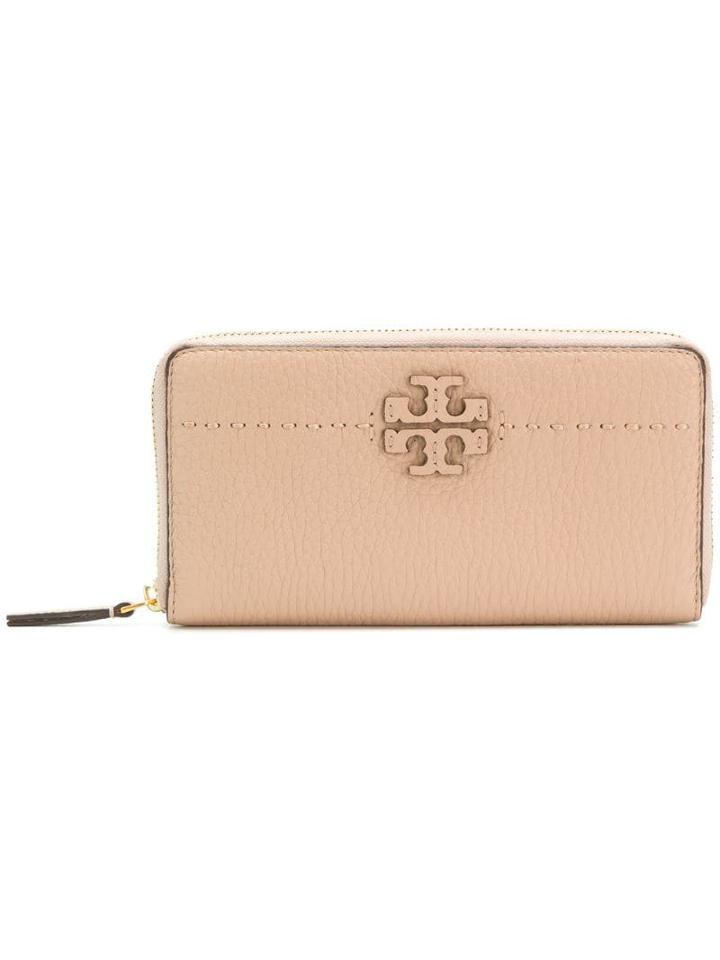 Tory Burch T-logo Zip Around Wallet - Neutrals