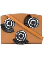 Lizzie Fortunato Jewels Pinwheel Embroidered Shoulder Bag - Brown