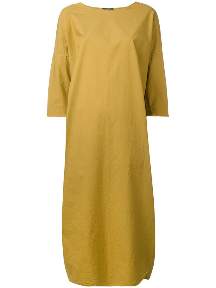 Album Di Famiglia - Mid Tunic Dress - Women - Cotton - L, Yellow/orange, Cotton