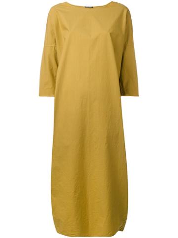 Album Di Famiglia - Mid Tunic Dress - Women - Cotton - L, Yellow/orange, Cotton
