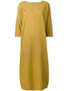 Album Di Famiglia - Mid Tunic Dress - Women - Cotton - L, Yellow/orange, Cotton