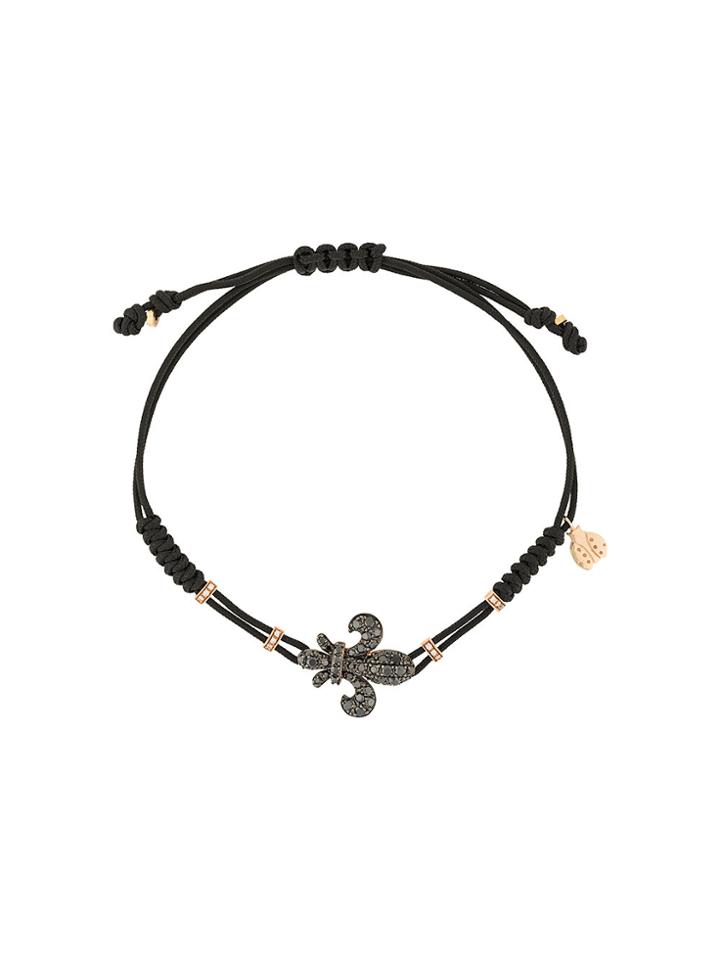 Pippo Perez 18kt Rose Gold And Diamond Fleur-de-lis Bracelet - Black