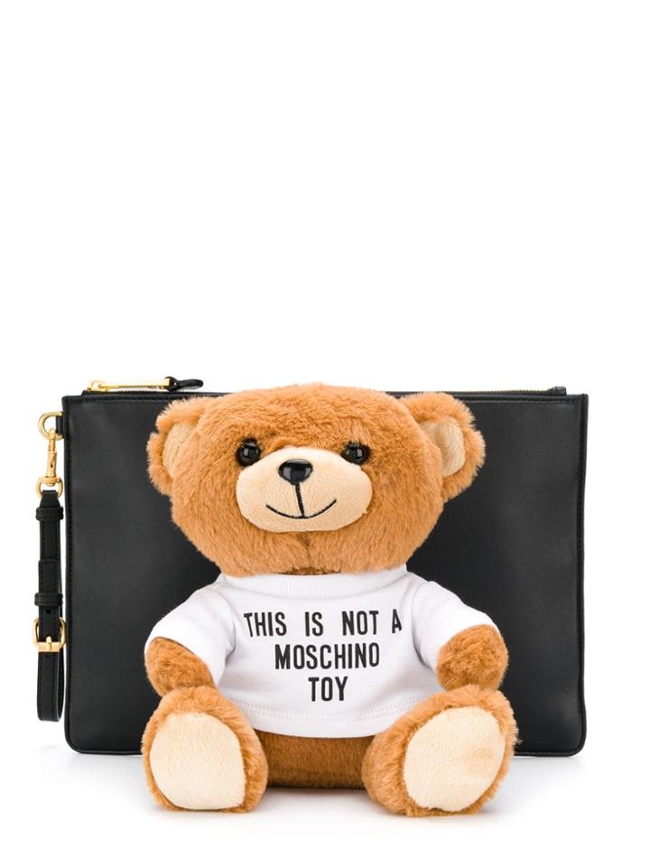 Moschino Teddy Bear Pouch Bag - Black