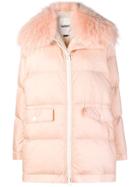 Yves Salomon Army Marmot Fur Padded Coat - Pink