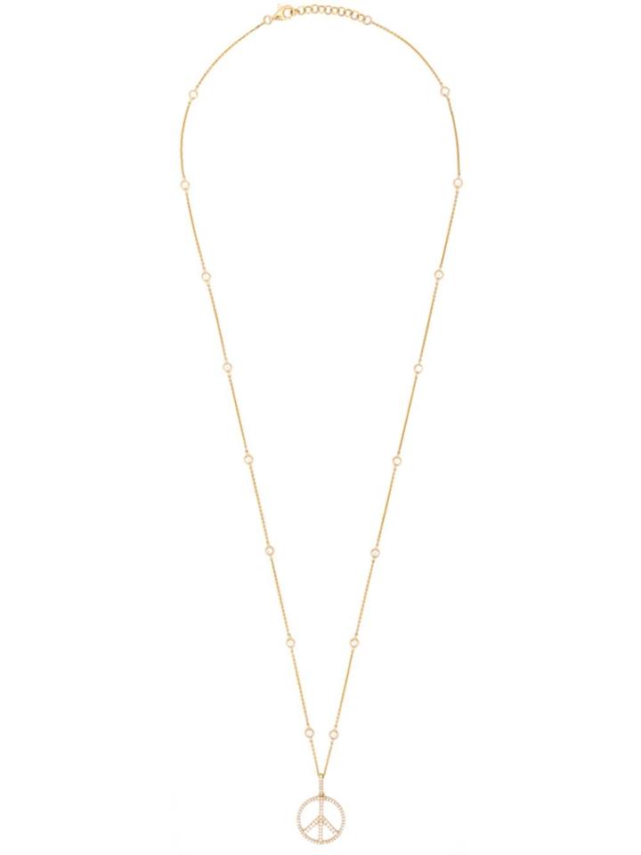 Tagliatore Diamond Peace Necklace - Metallic