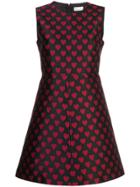 Red Valentino Heart Embroidered Skater Dress - Black