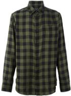 Rag & Bone Checked Classic Shirt, Men's, Size: Large, Green, Cotton