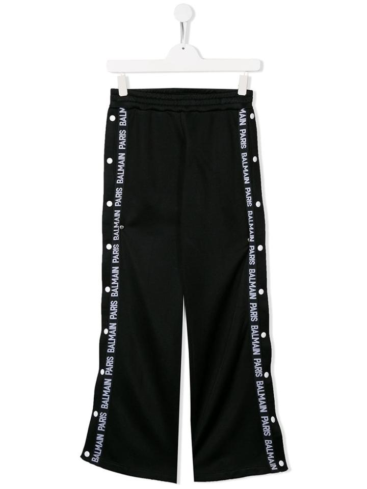 Balmain Kids Side Logo Track Pants - Black