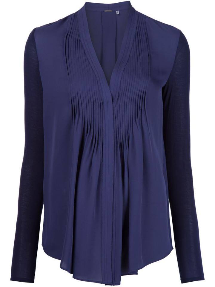 Elie Tahari Willow Blouse, Women's, Size: M, Blue, Silk