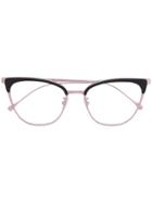 Kyme Contrast Cat-eye Glasses - Metallic