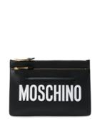 Moschino Logo Clutch Bag - Black