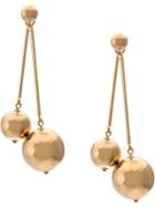 Carolina Herrera Ball Hoop Earrings - Gold