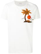 Htc Hollywood Trading Company Embroidered Palm Tree T-shirt, Men's, Size: Large, White, Cotton