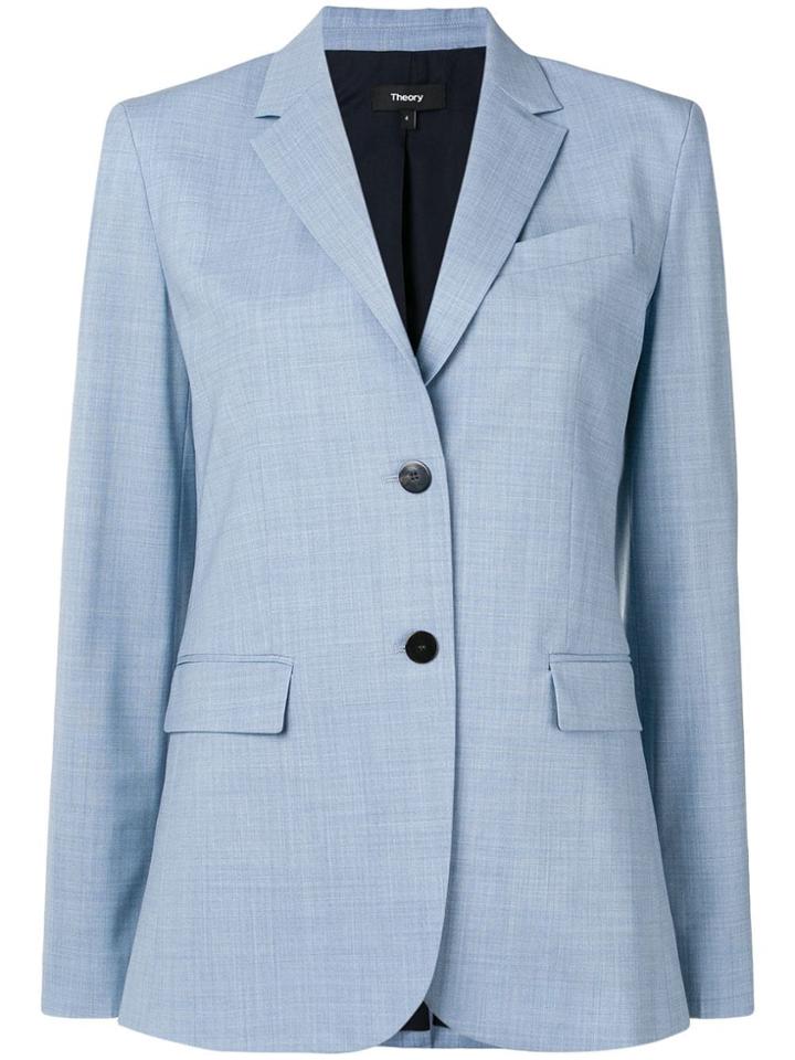 Theory Single-breasted Blazer - Blue