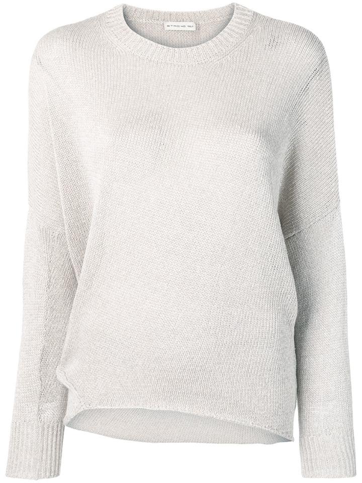 Etro Dropped Shoulder Sweater - Neutrals