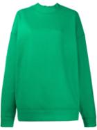 Marques'almeida Ruffle Sleeve Oversized Sweatshirt, Women's, Size: Xs, Green, Polyester/wool
