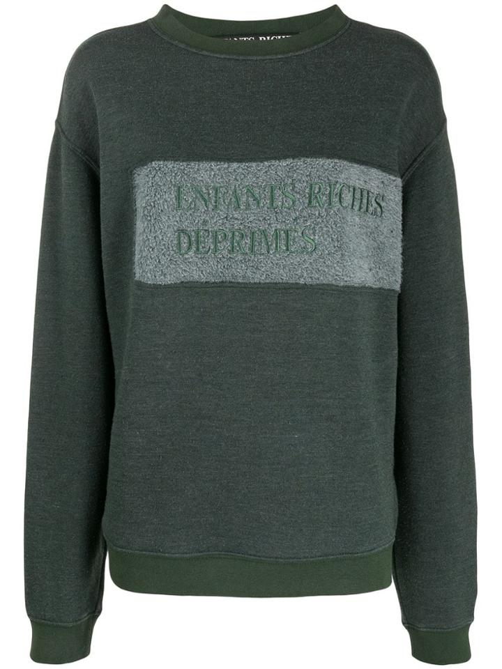 Enfants Riches Déprimés Embroidered Logo Relaxed-fit Sweatshirt -
