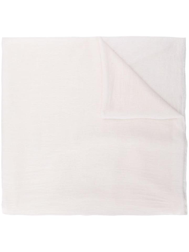 Allude Classic Oversized Scarf - White