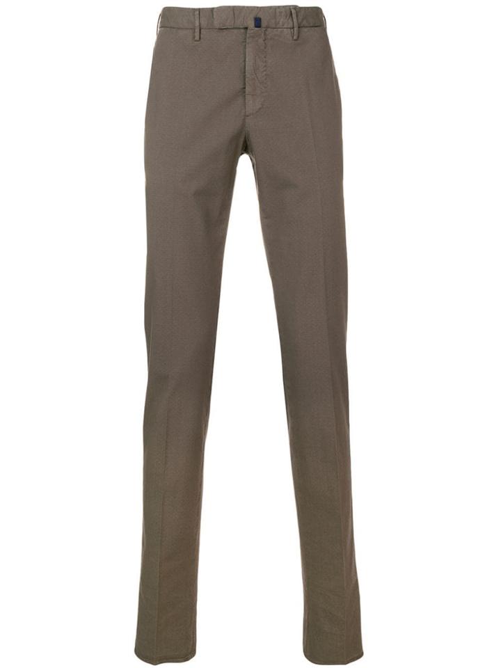 Incotex Slim Fit Chino Trousers - Grey