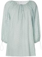 Marysia Moab Off-the-shoulder Cotton Mini Dress - Blue