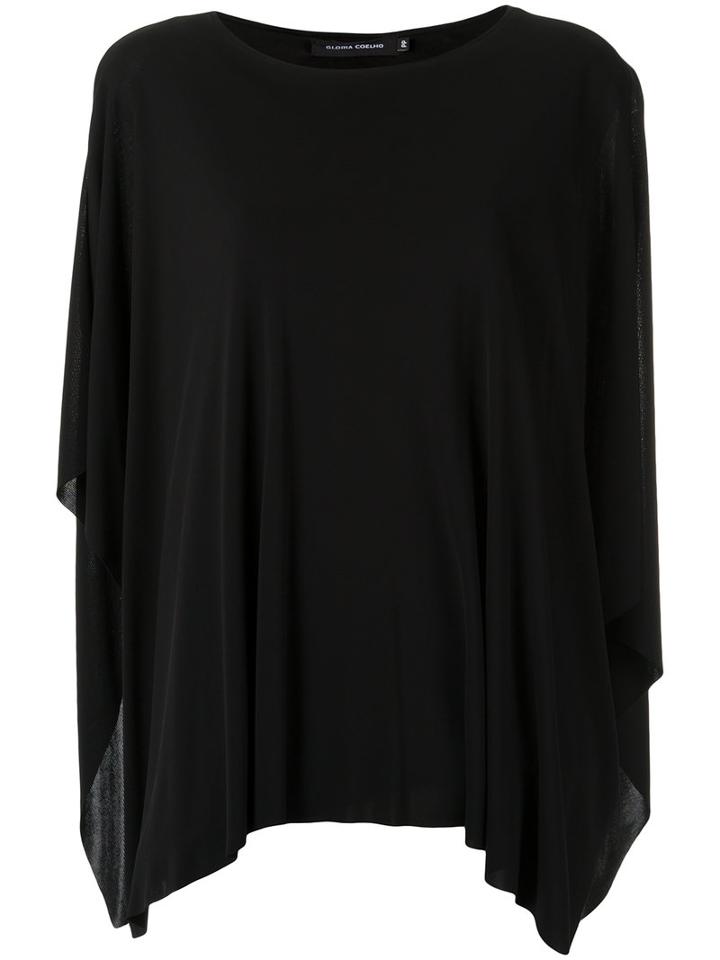 Gloria Coelho Round Neck Blouse, Women's, Size: G, Black, Viscose