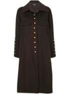 Chanel Vintage Cashmere Single Breasted Coat - Brown