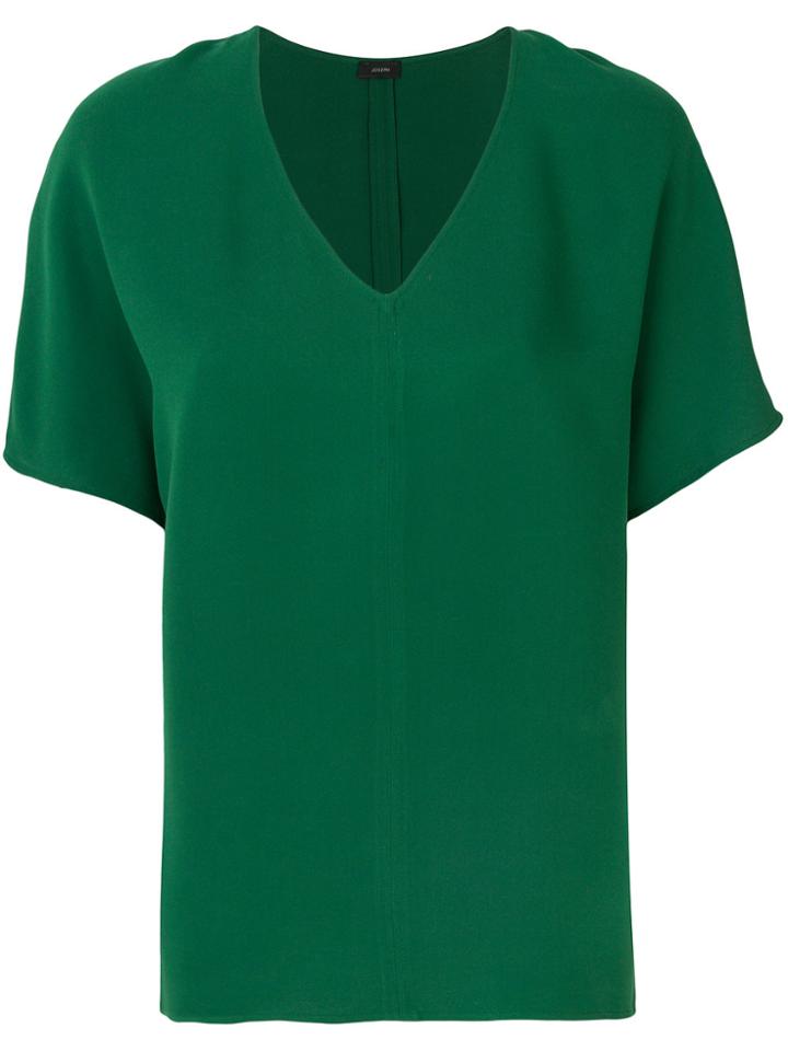 Joseph V-neck Loose Top - Green
