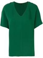 Joseph V-neck Loose Top - Green