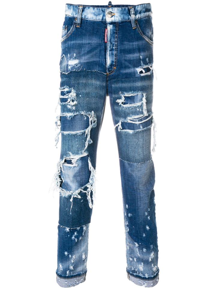 Dsquared2 Stretch Glam Head Jeans - Blue