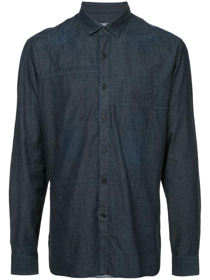 Lanvin Chambray Pocket Patch Shirt - Blue