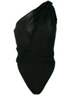 Saint Laurent One Shoulder Bodysuit - Black