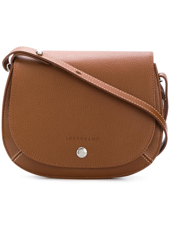 Longchamp Flap Hobo Shoulder Bag - Brown