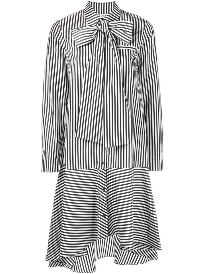 Osman Tied Collar Striped Dress