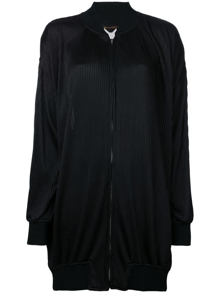 Comme Des Garçons Pre-owned Pleated Bomber Jacket - Black