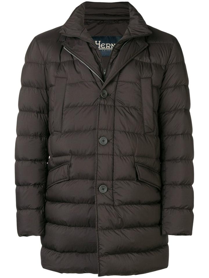 Herno Padded Straight Fit Jacket - Brown