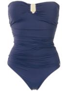Brigitte Draped Swimsuit, Women's, Size: G, Blue, Polyamide/spandex/elastane
