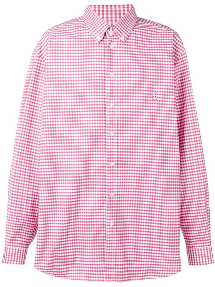 Gucci Oversized Check Shirt - Pink