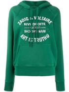 Zadig & Voltaire Crystal-embellished Hooded Sweatshirt - Green