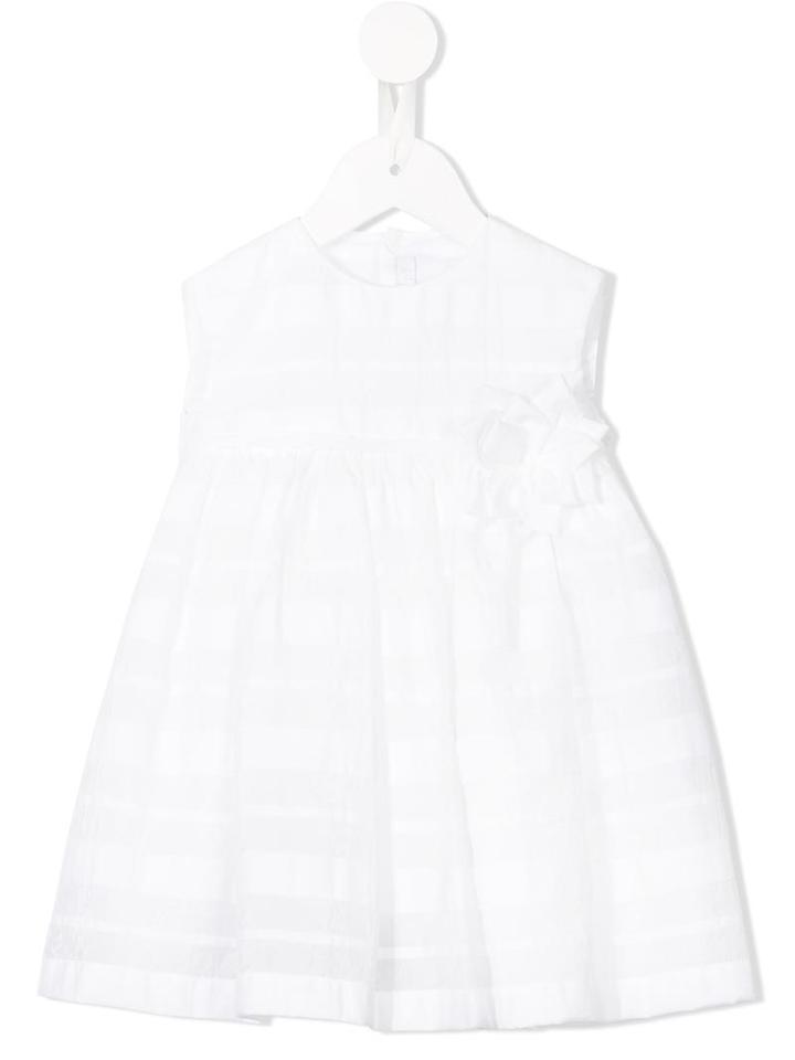 Il Gufo - Flower Appliqué Dress - Kids - Cotton/polyamide - 9 Mth, White