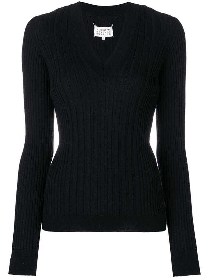 Maison Margiela Ribbed Jumper - Black