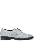 Coliac Fernanda Glitter Derby Shoes - Silver