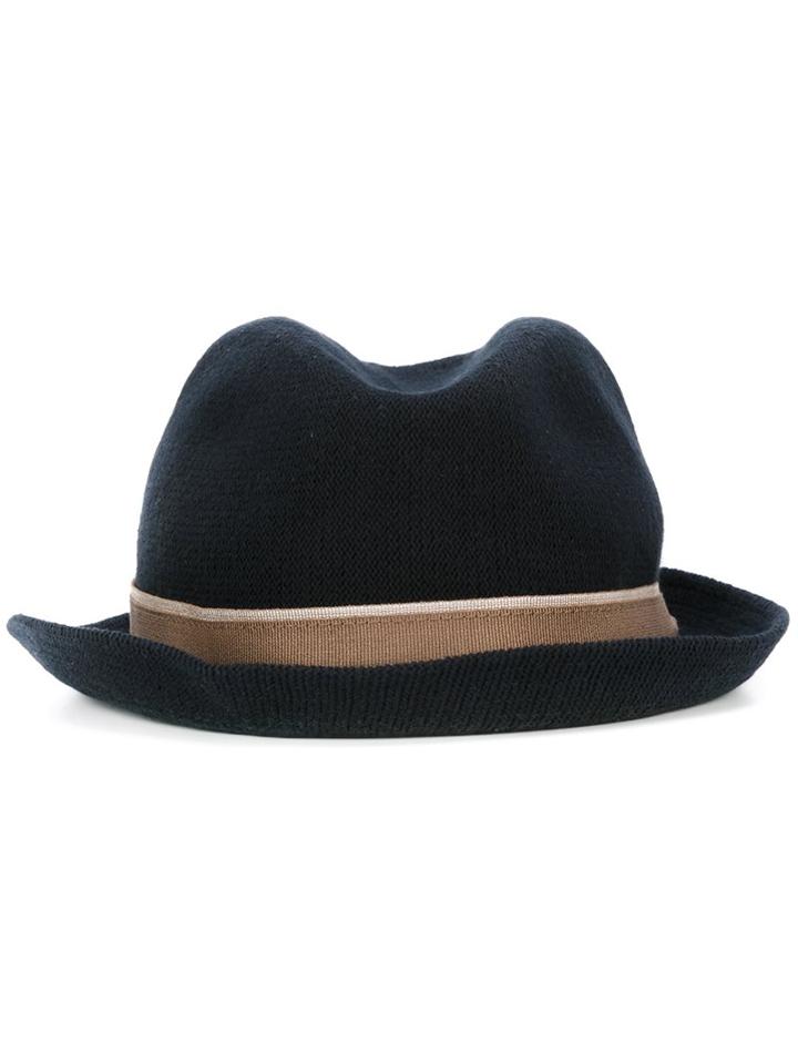 Giorgio Armani Grosgrain Trim Fedora Hat