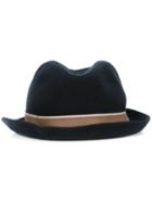 Giorgio Armani Grosgrain Trim Fedora Hat