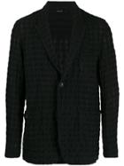 Issey Miyake Men Wrinkled Casual Blazer - Black