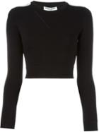 Opening Ceremony Cut-out Sleeve Cropped Sweater