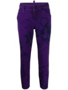 Dsquared2 Tie-dye Print Trousers - Purple
